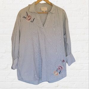 🎉 Floral Embroidered Detail Top by Skies Are Blue